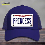 Princess Ohio Novelty License Plate Hat Mesh / Royal Blue