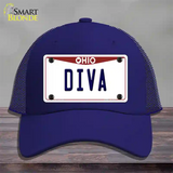 Diva Ohio Novelty License Plate Hat Mesh / Royal Blue