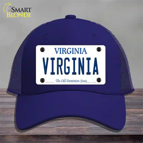 Virginia Old Dominion Novelty License Plate Hat Mesh / Royal Blue