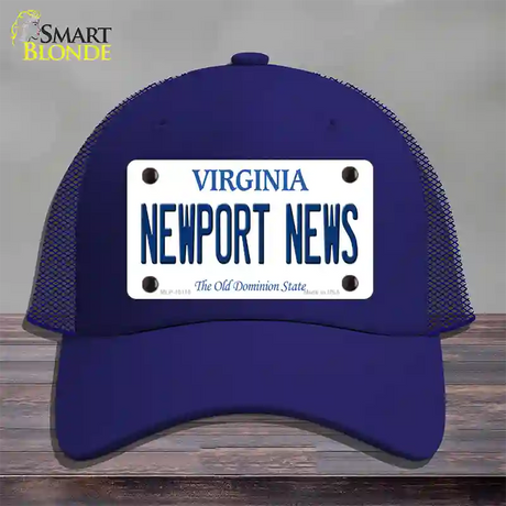 Newport News Virginia Novelty License Plate Hat Mesh / Royal Blue