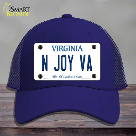 N Joy VA Virginia Novelty License Plate Hat Mesh / Royal Blue