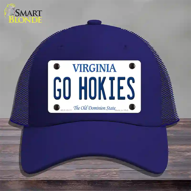 Go Hokies Virginia Novelty License Plate Hat Mesh / Royal Blue