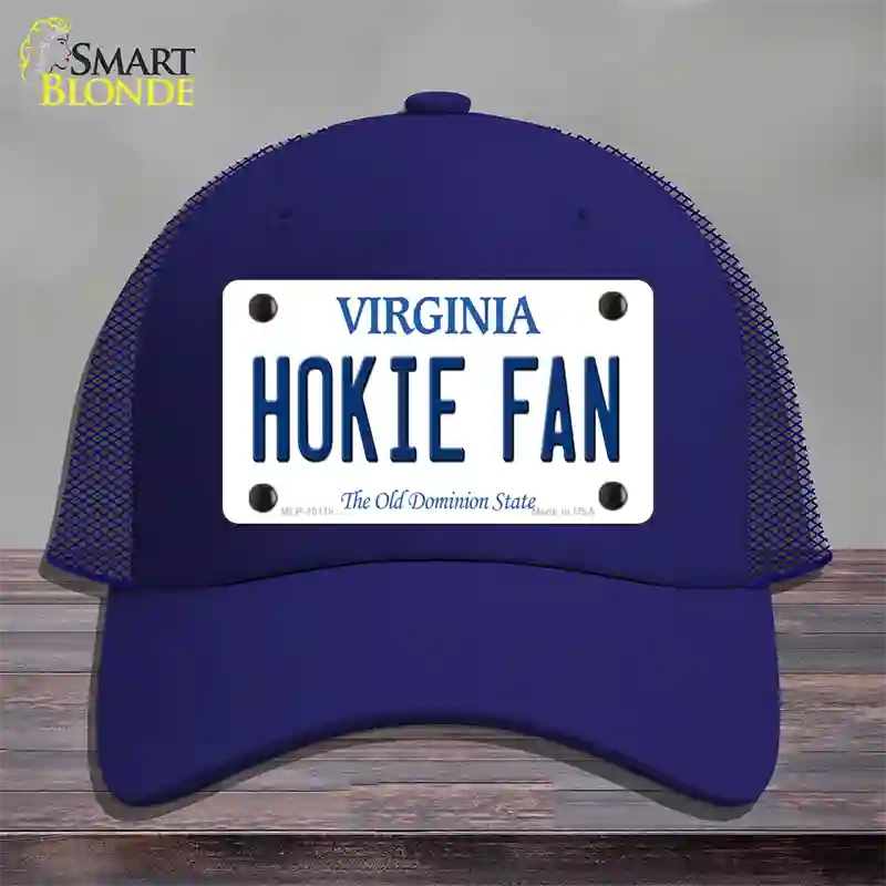 Hokie Fan Virginia Novelty License Plate Hat Mesh / Royal Blue