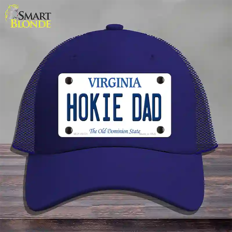 Hokie Dad Virginia Novelty License Plate Hat Mesh / Royal Blue