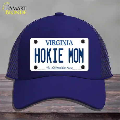 Hokie Mom Virginia Novelty License Plate Hat Mesh / Royal Blue