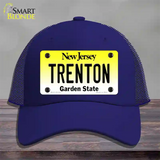 Trenton New Jersey Novelty License Plate Hat Mesh / Royal Blue