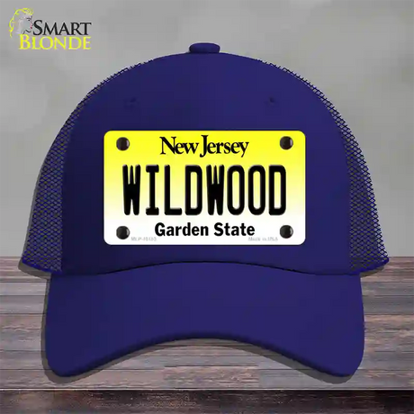 Wildwood New Jersey Novelty License Plate Hat Mesh / Royal Blue