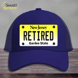 Retired New Jersey Novelty License Plate Hat Mesh / Royal Blue