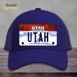 Utah Life Elevated Novelty License Plate Hat Mesh / Royal Blue