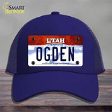 Ogden Utah Novelty License Plate Hat Mesh / Royal Blue