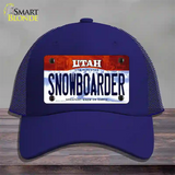 Snowboarder Utah Novelty License Plate Hat Mesh / Royal Blue