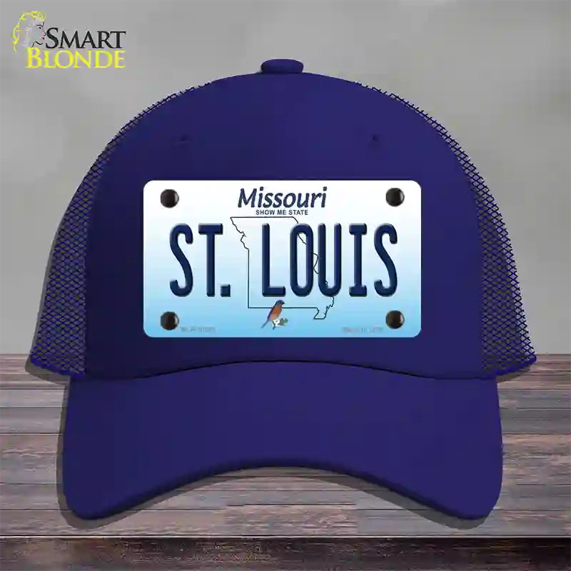 St Louis Missouri Novelty License Plate Hat Mesh / Royal Blue