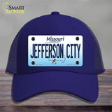 Jefferson City Missouri Novelty License Plate Hat Mesh / Royal Blue