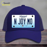 N Joy MO Missouri Novelty License Plate Hat Mesh / Royal Blue