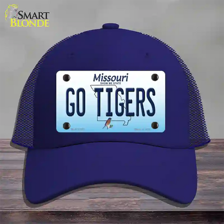 Go Tigers Missouri Novelty License Plate Hat Mesh / Royal Blue