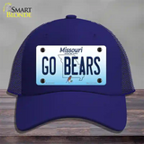 Go Bears Missouri Novelty License Plate Hat Mesh / Royal Blue