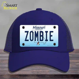 Zombie Missouri Novelty License Plate Hat Mesh / Royal Blue