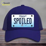 Spoiled Missouri Novelty License Plate Hat Mesh / Royal Blue