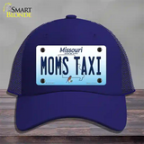 Moms Taxi Missouri Novelty License Plate Hat Mesh / Royal Blue