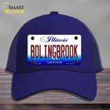 Bolingbrook Illinois Novelty License Plate Hat Mesh / Royal Blue