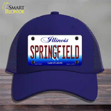 Springfield Illinois Novelty License Plate Hat Mesh / Royal Blue