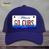 Go Cubs Illinois Novelty License Plate Hat Mesh / Royal Blue