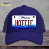 Hottie Illinois Novelty License Plate Hat Mesh / Royal Blue