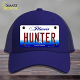 Hunter Illinois Novelty License Plate Hat Mesh / Royal Blue