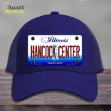 Hancock Center Illinois Novelty License Plate Hat Mesh / Royal Blue