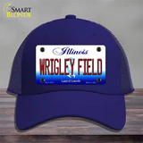 Wrigley Field Illinois Novelty License Plate Hat Mesh / Royal Blue