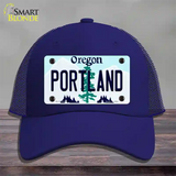 Portland Oregon Novelty License Plate Hat Mesh / Royal Blue