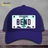 Bend Oregon Novelty License Plate Hat Mesh / Royal Blue