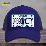 Oregon City Oregon Novelty License Plate Hat Mesh / Royal Blue