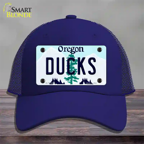 Ducks Oregon Novelty License Plate Hat Mesh / Royal Blue