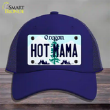 Hot Mama Oregon Novelty License Plate Hat Mesh / Royal Blue