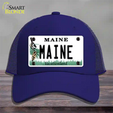 Maine Vacationland Novelty License Plate Hat Mesh / Royal Blue