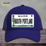 South Portland Maine Novelty License Plate Hat Mesh / Royal Blue