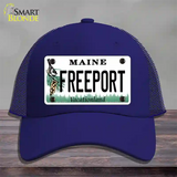 Freeport Maine Novelty License Plate Hat Mesh / Royal Blue