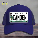 Camden Maine Novelty License Plate Hat Mesh / Royal Blue