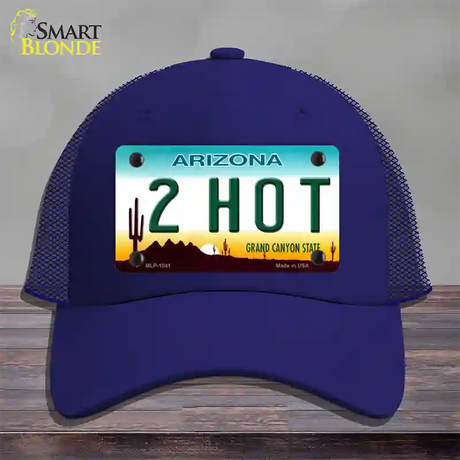 2 Hot Arizona Novelty License Plate Hat Mesh / Royal Blue