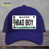 Bad Boy Maine Novelty License Plate Hat Mesh / Royal Blue