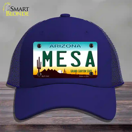 Mesa Arizona Novelty License Plate Hat Mesh / Royal Blue