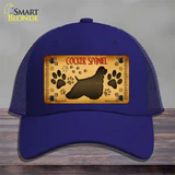 Cocker Spaniel Novelty License Plate Hat Mesh / Royal Blue