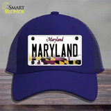 Maryland State MD Novelty License Plate Hat Mesh / Royal Blue