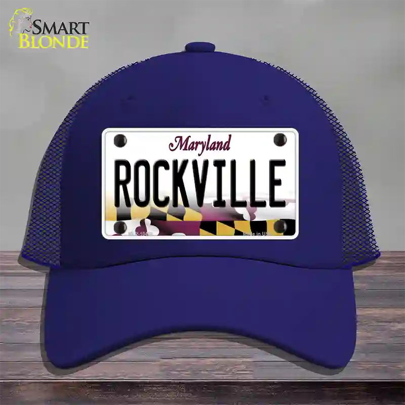 Rockville Maryland Novelty License Plate Hat Mesh / Royal Blue