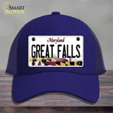 Great Falls Maryland Novelty License Plate Hat Mesh / Royal Blue