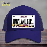 Maryland Girl Maryland Novelty License Plate Hat Mesh / Royal Blue