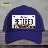 Retired Maryland Novelty License Plate Hat Mesh / Royal Blue