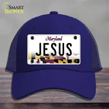 Jesus Maryland Novelty License Plate Hat Mesh / Royal Blue