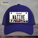 Native Maryland Novelty License Plate Hat Mesh / Royal Blue